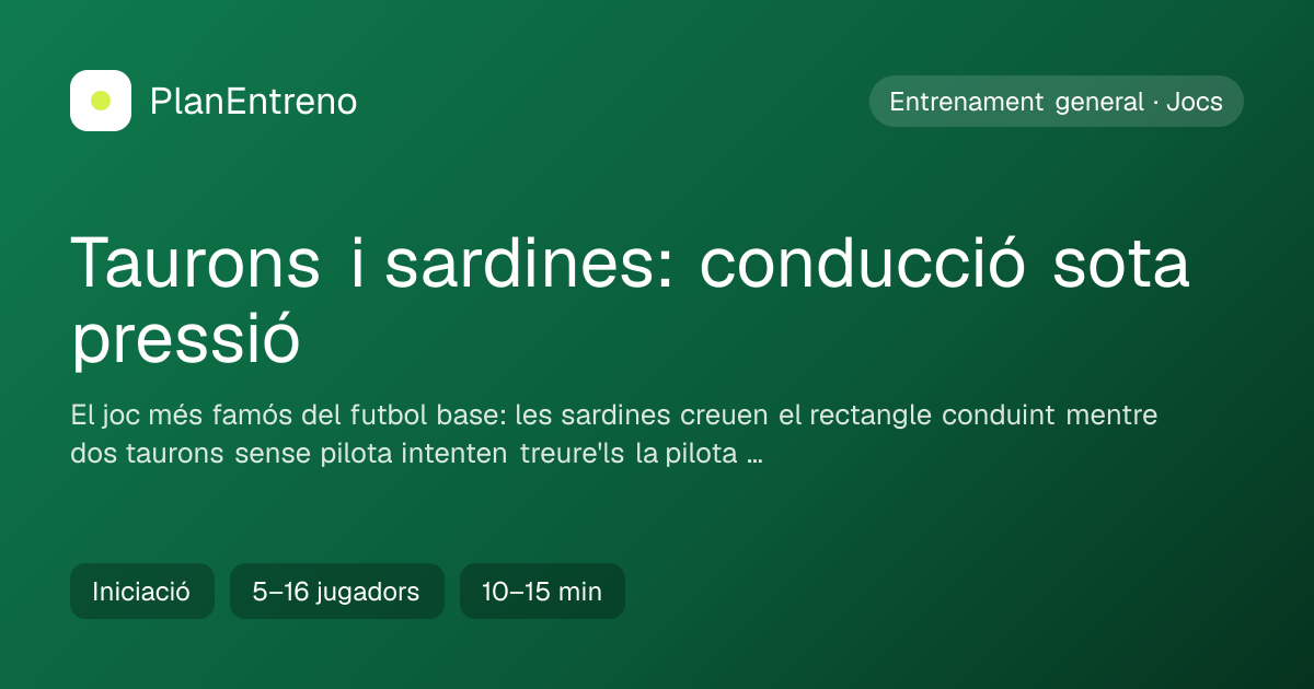 Diagrama de l'exercici Taurons i sardines: conducció sota pressió