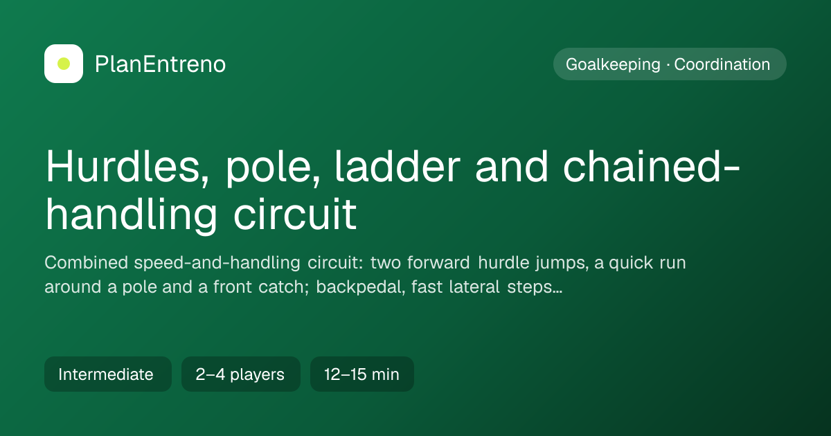 Diagram of the drill Hurdles, pole, ladder and chained-handling circuit