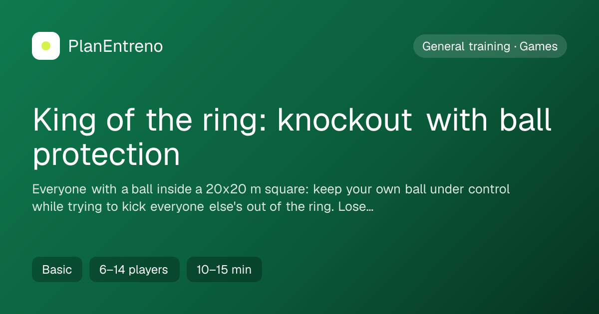 Diagram of the drill King of the ring: knockout with ball protection