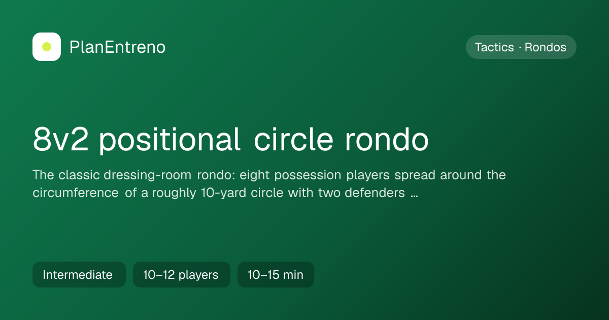 Diagram of the drill 8v2 positional circle rondo