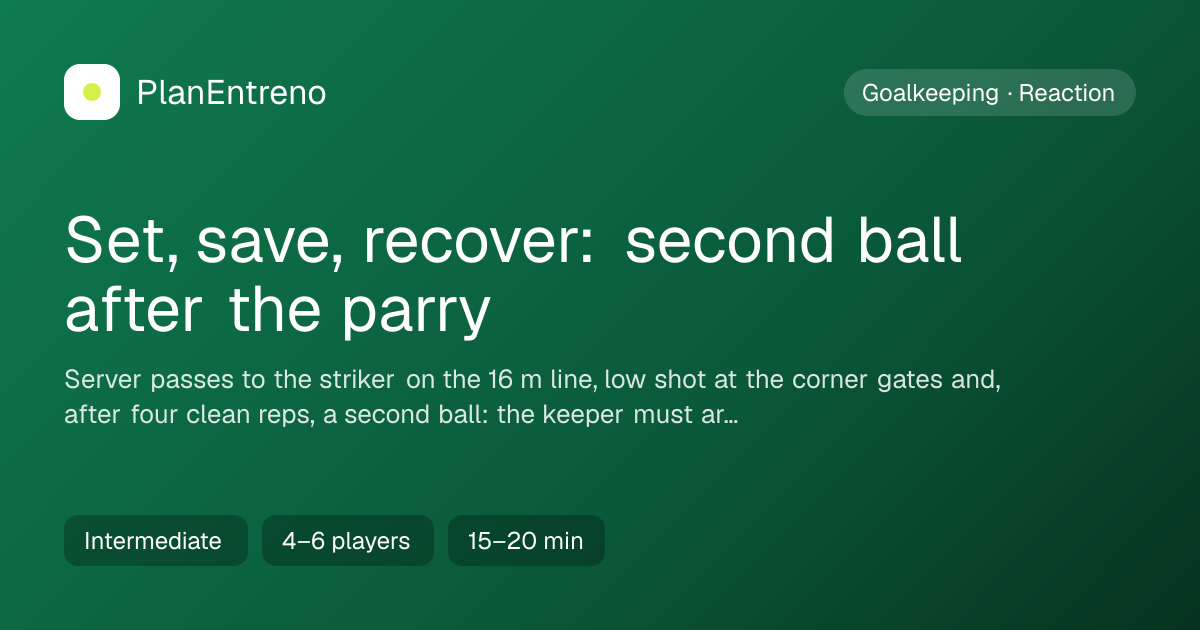 Diagram of the drill Set, save, recover: second ball after the parry