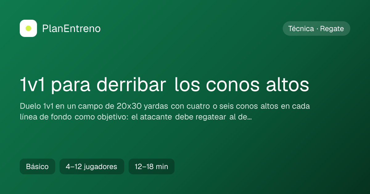 Diagrama del ejercicio 1v1 para derribar los conos altos